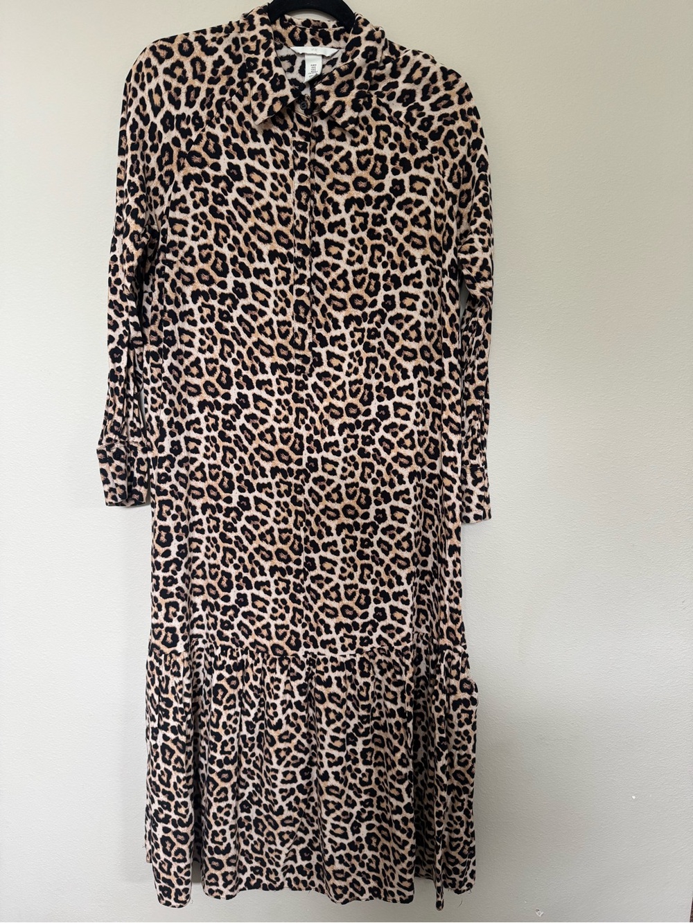 Leopard Print Womens Shirt Dress
